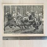 Дореволюционная иллюстрация   из журнала Нива, Бегство Карла смелого после битвы