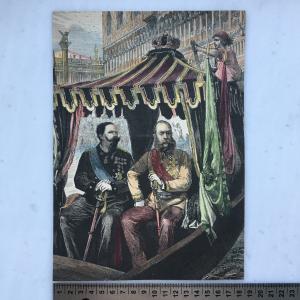 Дореволюционная иллюстрация   из журнала Нива, Поездка австрийского императора в Италию