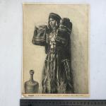 Дореволюционная иллюстрация   из журнала Нива, Баядерка, картина Л.Михальского