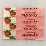 Обертка от жевательной резинки   из 90-ых, фантик, этикетка, DANDY Strawberry