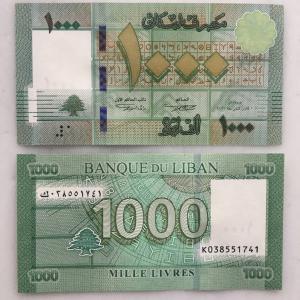 Банкнота иностранная 2016  Ливан, 1000 Ливров, UNC