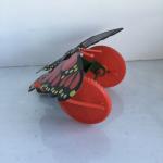 Игрушка СССР   Каталка бабочка жестяная, при движении порхает крыльями