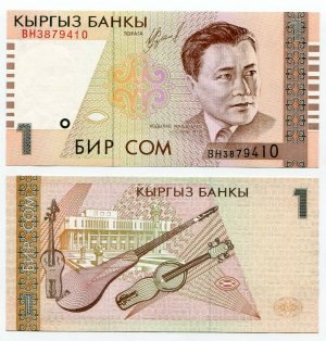 Банкнота иностранная 1999  Киргизия, 1 сом
