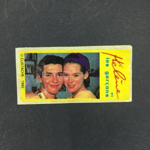 Наклейка от жевательной резинки 1992  90-ых, Helene et les garcons, Элен и ребята