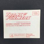 Наклейка для альбома 1996 Panini Panini, TransFormers Generation 2, номер 155