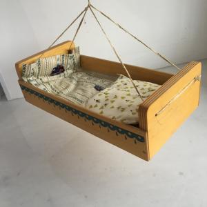 Кровать кукольная СССР   кроватка, люлька, подушка, матрац, люлька, состояние