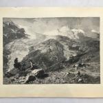 Дореволюционная иллюстрация   Пастух и овцы на фоне Альп, Отто фон Камек