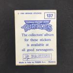 Наклейка для альбома 90-ых 1990 Panini Panini, teenage mutant turtles, черепашки-ниндзя,137