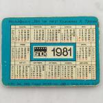 Карманный календарь СССР 1981  перелившка, стерео, Вот так тигр