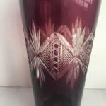 Цветочная ваза СССР   вазочка, марганцевое стекло, высота 30 см.