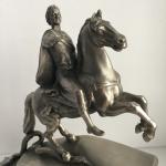 Металлическая статуэтка СССР 1976  памятник Медный всадник ПЕТР I на коне большая, 27 см