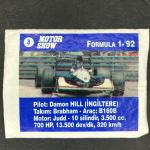 Вкладыш от жевательной резинки 1992  из 90-ых, Motor Show, Formula 1, номер 8