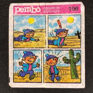 Вкладыш от жевательной резинки  Ulker из 90-ых, 106, Pembo, Пембо, Ulker, комиксы
