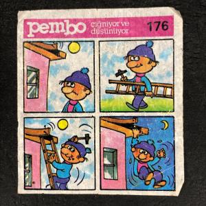 Вкладыш от жевательной резинки  Ulker из 90-ых, 176, Pembo, Пембо, Ulker, комиксы