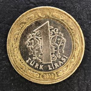 Монета иностранная 2018  1 лира, Турецкая Республика, Турция