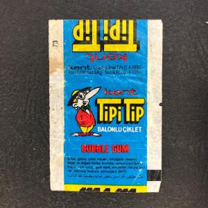 Обертка от жевательной резинки 1990  из 90-ых, TipiTip, ТипиТип, Синий