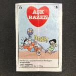 Вкладыш от жевательной резинки  Baycan из 90-ы, номер 18, Ask Bazen, baycan, Байкан