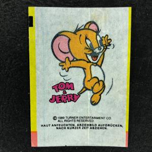 Вкладыш от жевательной резинки 1989  из 90-ых, Tom and Jerry, Том и Джерри, тату, ГДР