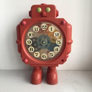 Заводная игрушка СССР 1986  Робот часы, рабочий, без антенны и стрелок