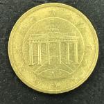 Монета иностранная 2002  50 евроцентов, Германия, отметка монетного двора А