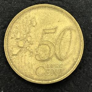 Монета иностранная 2002  50 евроцентов, Германия, отметка монетного двора С