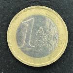 Монета иностранная 2002  1 евро, Италия, отметка монетного двора R