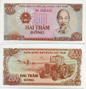 Банкнота иностранная 1987  Вьетнам, 200 донгов