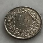 Монета иностранная 1986  1 франк, 1 FR, Швейцария