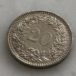 Монета иностранная 2005  20 раппенов, Швейцария
