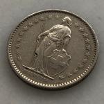 Монета иностранная 1986  1/2 Франка, 50 раппен, Швейцария