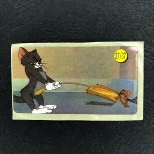 Наклейка от жевательной резинки   90-ых, номер 37, Tom and Jerry, Том и Джерри