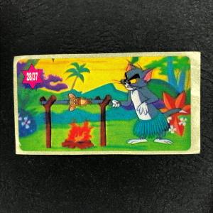 Наклейка от жевательной резинки   90-ых, номер 28, Tom and Jerry, Том и Джерри