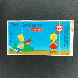 Наклейка от жевательной резинки  Kent 90-ых, номер 56, Kent, The Simpsons, Симпсоны