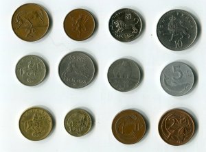    Набор из 12 монет с Животными-1