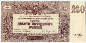 Банкнота 1920  250 рублей ВООРУЖЕННЫЕ СИЛЫ ЮГА РОССИИ