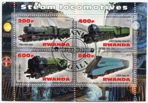 Блок иностранных марок 2013  Паровозы