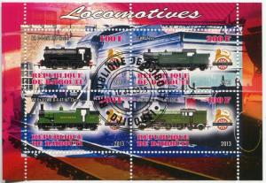 Блок иностранных марок 2013  Паровозы