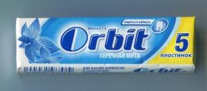 Жевательная резинка 2013  Orbit перечная мята 5 пластинок