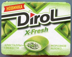 Жевательная резинка 2016  Dirol X-Fresh морозное яблоко