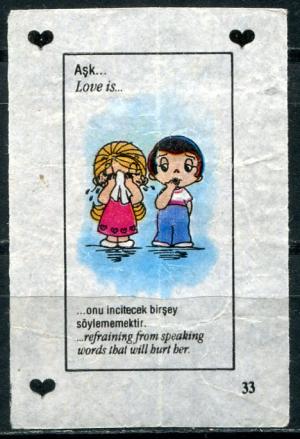 Вкладыш от жевательной резинки 1993  Love is, 3 серия, #33
