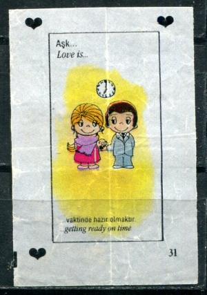 Вкладыш от жевательной резинки 1993  Love is, 3 серия, #31