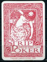 Вкладыш от жевательной резинки 1997  Strip Poker, карта, дама черви