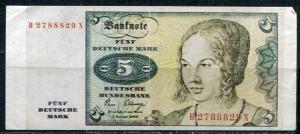Вкладыш от жевательной резинки   Деньги, 5 марок, Германия