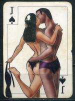 Вкладыш от жевательной резинки 1997  Strip Poker, карта, валет пики