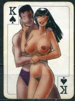 Вкладыш от жевательной резинки 1997  Strip Poker, карта, король пики
