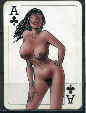Вкладыш от жевательной резинки 1997  Strip Poker, карта, туз крести