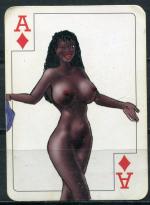 Вкладыш от жевательной резинки 1997  Strip Poker, карта, туз буби