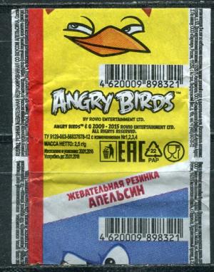 Обертка от жевательной резинки 2015 К-Артель Angry Birds (EAC штрихкод)