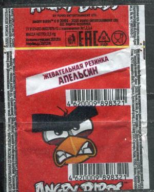 Обертка от жевательной резинки 2015 К-Артель Angry Birds (EAC штрихкод)