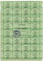 Купоны 1991  Январь суррогатное плат.средство, Эрзац-деньги, зеленый